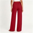 thumbnail image 6 of Wlynlyn Women Wide Leg Cotton Linen Pants with Pocket High Waisted Lounge Palazzo Pants Beach Vacation Trousers(X-Large,Red), 6 of 9
