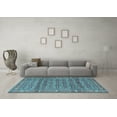 thumbnail image 3 of Ahgly Company Indoor Square Persian Light Blue Traditional Area Rugs, 6' Square, 3 of 4