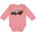 thumbnail image 3 of Inktastic Plaid Christmas Tractor With Cute Reindeer Boys or Girls Long Sleeve Baby Bodysuit, 3 of 5