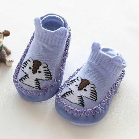 

Journey Baby s Floor Socks Cartoon Design Knitted Upper Slip-on Shoes for Toddler(Purple 11cm)