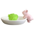 thumbnail image 1 of Desktop Ornament Decor Soft Cute Playing with Cabbage Creative Incense Aromatherapy Burner Tabletop Decoration, Desk Accessory, Resin Ornament, Ceramic Ornament, Metal Figurine, Acrylic Decor, Glass, 1 of 8