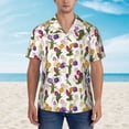 thumbnail image 5 of Uemuo Tulips Flowers Printed Regular Fit Short Sleeve Casual Hawaiian Shirt for Men,Aloha shirt,Tropical shirt,Floral print shirt,Vacation Beach shirt-Medium, 5 of 9