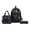 Black, variant on EDFRWWS 3Pcs Simple Backpack Set with Handbag & Bow Laptop Backpack (Blue)