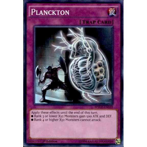 YuGiOh World Superstars Super Rare Planckton WSUP-EN039