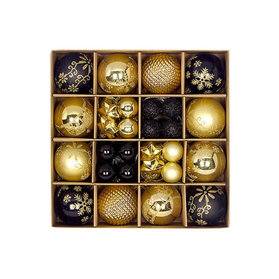 LSLJS Christmas Tree Hanging Ball Ornaments, Christmas Decorations 44Pcs Colorful Christmas Hanging Balls - Christmas Proof Ball Ornaments For Party Christmas Tree Supplies for Party Wedding