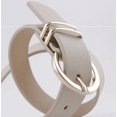 thumbnail image 5 of Cinturón texturizado de mujer, tendencia versátil, hebilla ardillón, cuerpo desnudo, vaqueros decorados en beige, largo 107 cm, 5 of 5