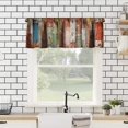 thumbnail image 2 of Wooden Valances Curtains Farmhouse Wood Floor Rustic Planks Wood Grunge Lodge Hardwood Windows Short Curtain Valance for Kitchen Bedroom Bathroom Decor with Rod Pocket, One Panel 54X18 Inches, 2 of 6