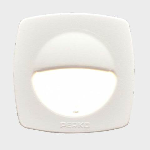 Perko White 2 1/4 Inch Plastic Fixed Boat Courtesy Light