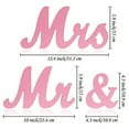 thumbnail image 7 of Gymchoice Mr and Mrs Sign for Wedding Table Wooden Wedding Signs Sweetheart Table Decorations Large Mr & Mrs Wood Letters Just Married Sign for Vintage Wedding Anniversary Party Decor, 7 of 7
