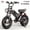 M6-Black, variant on Spacewalk Electric Bike M6 for Teens Adults, 16" Fat Tire E-Bike with 1500W Peak Motor 21.7mph Top Speed,48V 15Ah Battery 70 Miles PAS, 4X Suspension Electric Dirt Bike