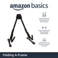 thumbnail image 2 of Soporte para guitarra Amazon Basics con marco ajustable en forma de A negro, 2 of 6