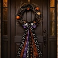 thumbnail image 5 of Roiihwy Large Holiday Wreath Bow For Front Door Indoor Outdoor Wall Festival Decor, 27.5x8in, Purple, 5 of 7