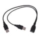 thumbnail image 5 of 20cm USB 2.0 A hembra a doble USB macho Cable divisor Cable de carga Baoblaze USB hembra a 2 cables macho, 5 of 8