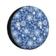 thumbnail image 1 of Fotbe whiet Snowflake blue background Funda de Llanta de Repuesto con Estampado, Engrosada, Ajuste Universal para Jeep, Remolque, RV, SUV, Camión-16 inch, 1 of 6