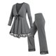 thumbnail image 1 of Conjunto Pijama Talla Extra Manga Larga Encaje Pavo Real Rosegal Pijamas y Batas Tallas Grandes, 1 of 5
