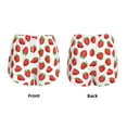 thumbnail image 5 of Xecao's Strawberries for a double-layer running short for women, perfect for gym, tennis, and more, featuring a convenient pocket., 5 of 9