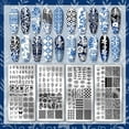 thumbnail image 3 of 4 placas para estampar uñas con flores, hojas y plantas. Plantillas para manicura con diseños de margaritas, tulipanes y mariposas. Ideales para salones de manicura., 3 of 7