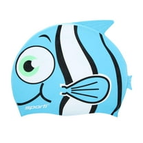 Sporti Jr. Clownfish Silicone Swim Cap, Fun Fin, Latex-Free, Child Sized