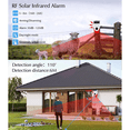 thumbnail image 4 of Outdoor Solar Human Body Sensing System A Sensor with Remote Controller 120DB High Decibel for Home Burglar System, 4 of 7