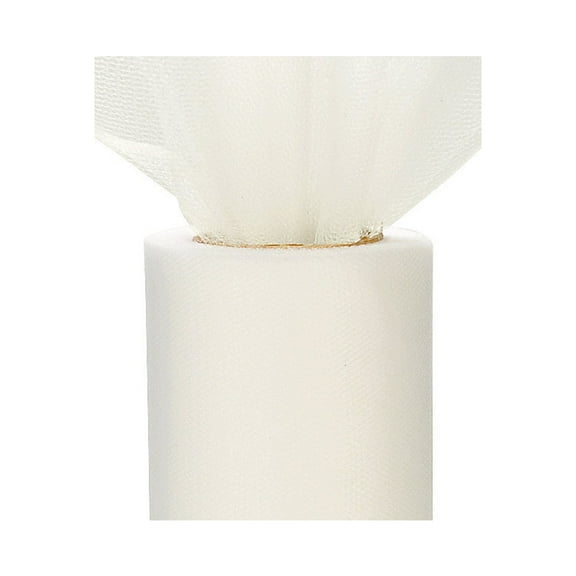 3" Wide Ivory Tulle Fabric - 25 Yards