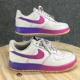 thumbnail image 1 of Ni&ke Sneakers Mens 8.5 Air Force 1 Low Hyper Grape Lace Up Leather CJ0524-002, 1 of 6