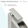 thumbnail image 6 of Concorde Single Hole, Single-Handle, High Arc Waterfall, Bathroom Faucet in Brushed Nickel, 6 of 13
