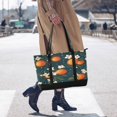 thumbnail image 4 of FORMRS Canvas Laptop Tote Bag for Women with 15.6" Computer Compartments Shoulder Handbag, Blue Floral Oranges, 4 of 7