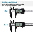 thumbnail image 3 of Adoric Digital Caliper - 0-6" Measuring Tool with Large LCD Screen, Auto-Off, Inch and Millimeter Conversion, 3 of 5