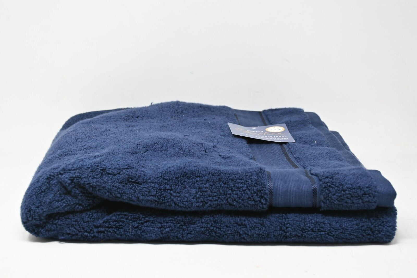 Purely Indulgent Egyptian Cotton Bath Towel Set Dark Blue - Set of