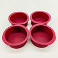 thumbnail image 2 of Juego de 4 moldes redondos de silicona para pasteles, antiadherentes, fáciles de desmoldar, flexibles y sin BPA, para pasteles de capas y pizzas., 2 of 5
