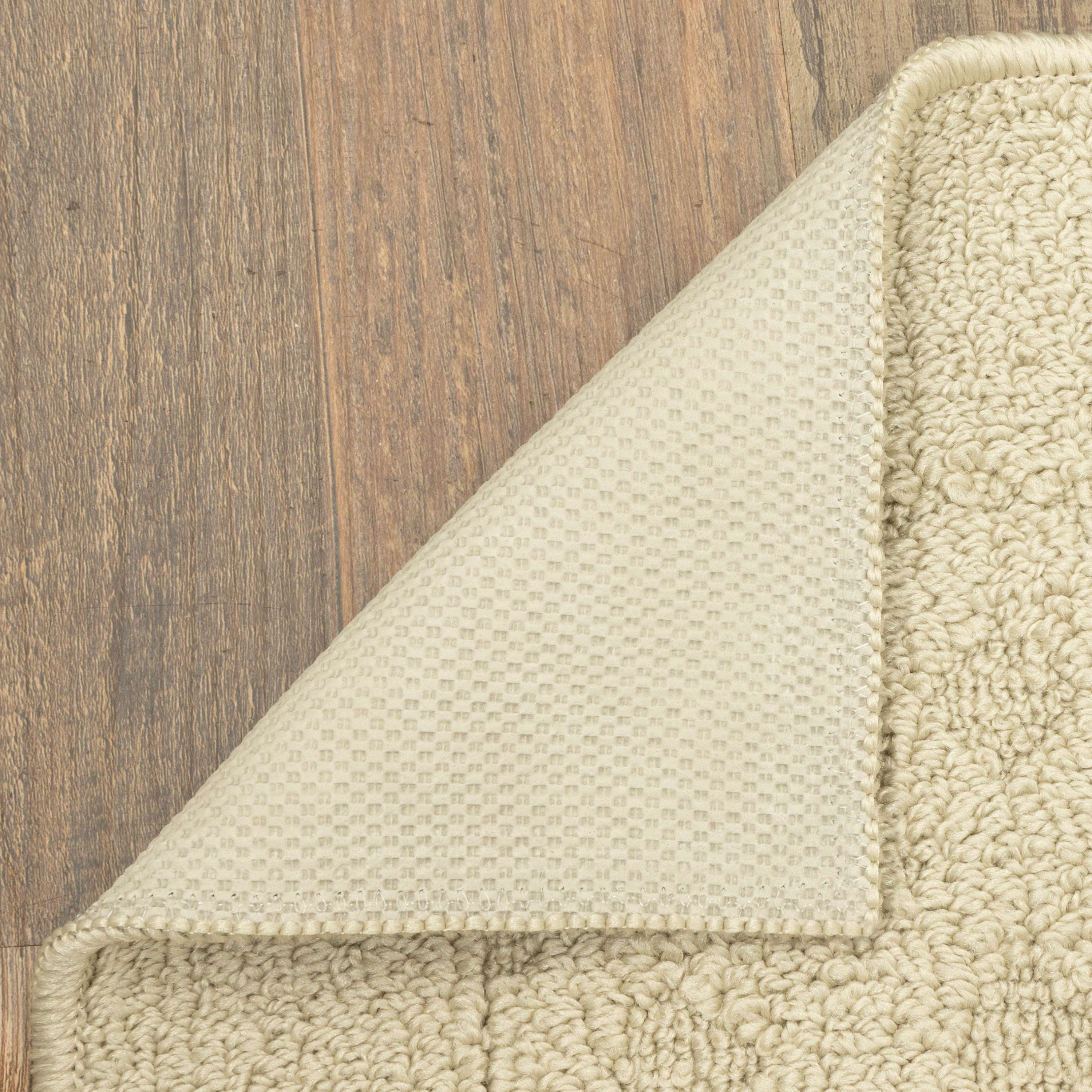 Mainstays Dylan Solid Diamond Olefin Beige Indoor Runner Rug, 2'x6'