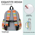 thumbnail image 5 of Pioneer Flower Floral Print Pattern Cute School Backpack with Padded Back and Adjustable Shoulder Straps 13.4"x11"x4.7", 5 of 5