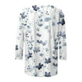 thumbnail image 4 of Babysbule Printed Loose 3/4 Sleeves Round Neck Casual Blouses & Tops Women's, 4 of 5