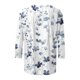 thumbnail image 4 of ICHUANYI Clearance Women's Fashion Printed Loose T-shirt Mid-length 3/4 Sleeves Blouse Round Neck Casual Tops(Light Blue, L) ICHUANYI WER2023081403859, 4 of 5