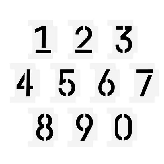 Raindrops  Airbrush Stencils Hollow Number Template Reusable Art Templates