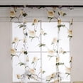 thumbnail image 2 of Lovely Tie Up Flower Roman Short Window Shades Cortina de Ventana Voile Drape Cenefa Paneles - para Ventana Pequeña Sala de Dormitorio Bal 2 Amarillo 100x160cm Macarena Diseño original, 2 of 8