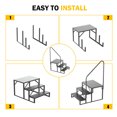 WEILAI RV Step Stool 3 Step Ladder Hot Tub Steps with Handrail Portable