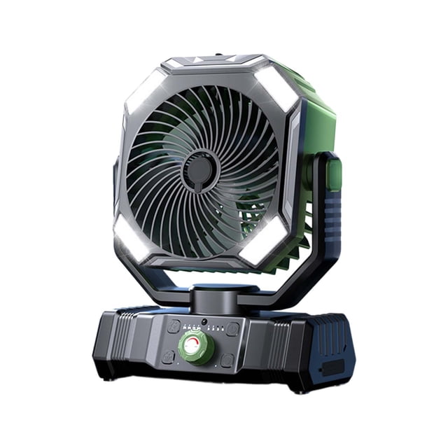 Klonfd Portable USB Fan With Remote Nano Atomization 360° Oscillation 10000mAh Rechargeable Camping Fan Speed Night Light For Outdoor Indoor Use