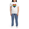 thumbnail image 4 of CafePress - Isupportgayrights Women's Light Pajamas - Women's Short Sleeve Print T-Shirt and Pants Light Cotton Pajama Set, 4 of 7