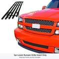 thumbnail image 2 of APS Premium Stainless Steel Black 8x6 Horizontal Billet Grille Compatible with Chevy Silverado 1500 SS 2003-2006 Lower Bumper N19-J40358C, 2 of 7