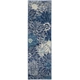 thumbnail image 3 of Nourison Passion Navy/Ivory 1'10" x 6' Area Rug, Boho, Floral, Bed Room, Living Room, Dining Room, Kitchen, , Easy Cleaning, Non Shedding (6' Runner), 3 of 8
