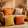 thumbnail image 5 of 20x20" Autumn Room Decor - Fluffy 3D Pumpkin Throw Pillow Covers - Premium Soft Faux Fur Cozy Cushion Cases for Couch Sofa and Fall Harvest Festival Halloween, 5 of 8