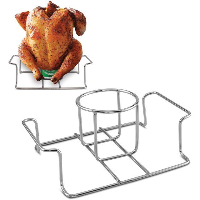 Rejilla plegable de acero inoxidable para pollo a la barbacoa, rejilla para cerveza, lata de cerveza plegable para pollo a la barbacoa, rejilla para pollo a la barbacoa, botella de pollo para barbacoa Sailing Electrónica