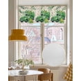 thumbnail image 4 of Truck Eucalyptus Leaves Linen Curtain Valance for Bedroom/Bathroom/Kitchen/Office/Living/Dining Room Window,St. Patrick Green Truck Farmhouse Rod Pocket Topper Decorative Cafe Drapes Panel 42"x12", 4 of 6