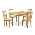 thumbnail image 2 of East West Furniture Monza 5-piece Wood Dining Set with Slat Back in Oak, 2 of 5