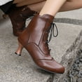thumbnail image 7 of Mostsola Womens Ankle Boots Vintage Victorian Kitten Heels Sexy Dressy Lace up Short Booties, 7 of 7