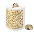 thumbnail image 3 of Floral Piggy Bank, Charming Blossom Garden Field Spring Branches Watercolor Art, Ceramic Coin Bank Money Box for Cash Saving, 3.6" X 3.2", Forest Green Vermilion, by Ambesonne, 3 of 4