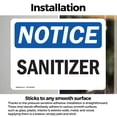 thumbnail image 3 of (2 Pack) Sanitizer OSHA Notice Sign 14 Inch X 10 Inch Vinyl Label Decal Sticker Weather Resistant, UV Protected for Workplace, Business, and Construction Site, Made in the USA, 3 of 7