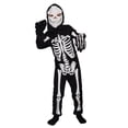 thumbnail image 3 of RV Disfraz de calavera de Halloween para niños, disfraz de juego de rol de calavera fantasma, tema de Cosplay, disfraz de fantasma para graduación, traje de una pieza para niños de 130-140cm Rojo Verde, 3 of 5