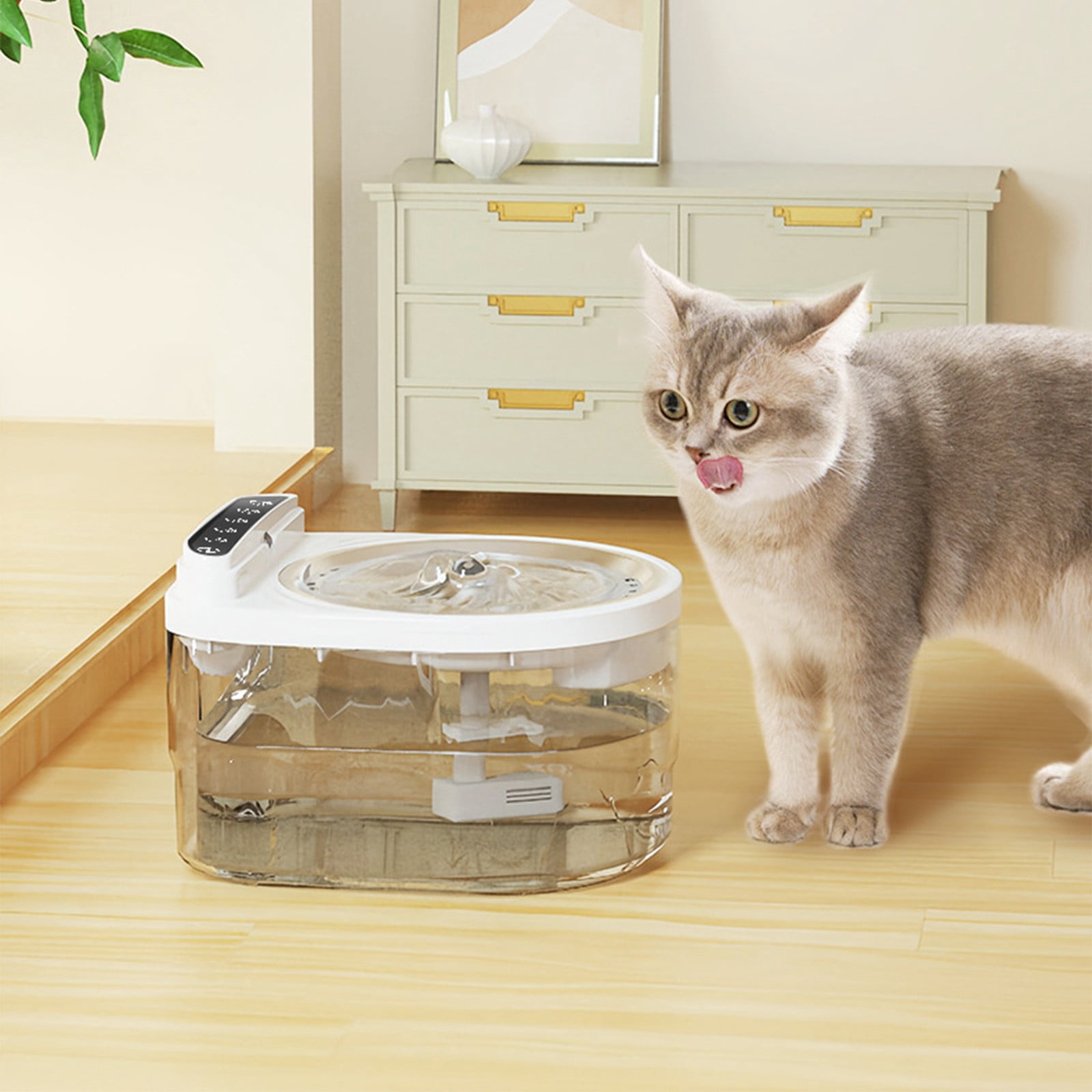 Cat Automatic Smart Circulating Water Dispenser Rechargeable For Indoor Home Living Room Balcony Puppy